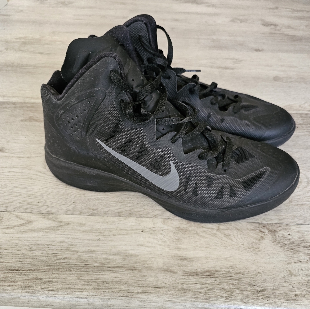 Mens Nike Zoom Hyperenforcer 487786 002 Triple Black 2012 Sneakers  size 13